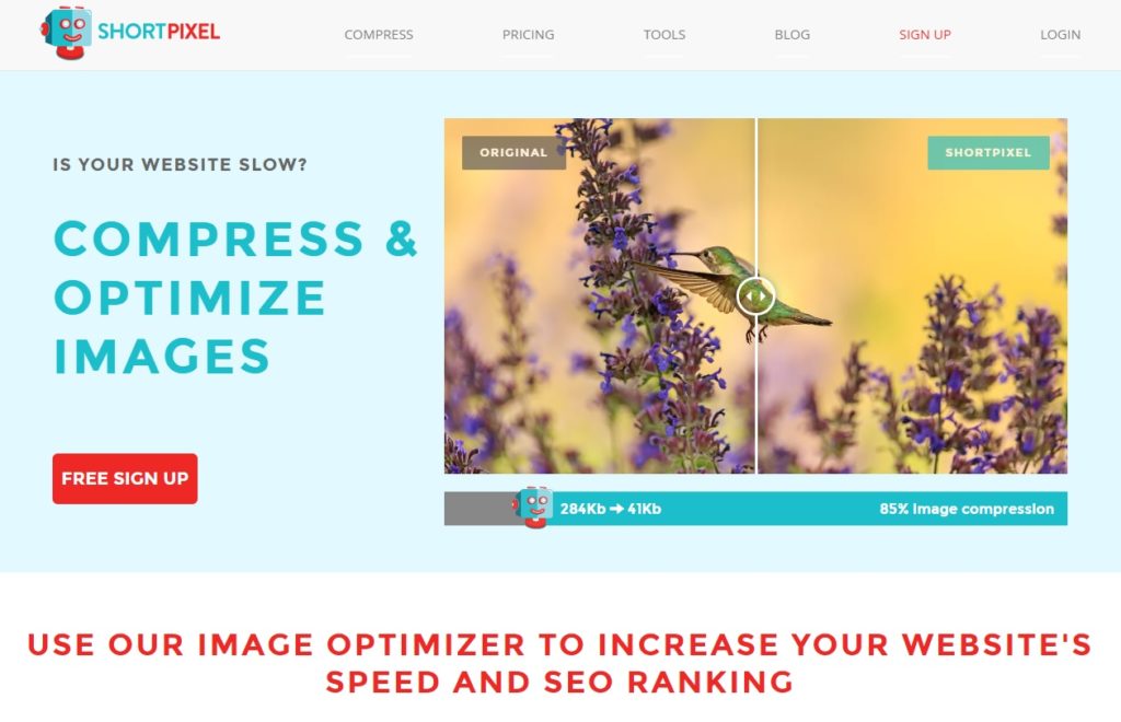 ปลั๊กอินบีบอัดภาพ shortpixel wordpress