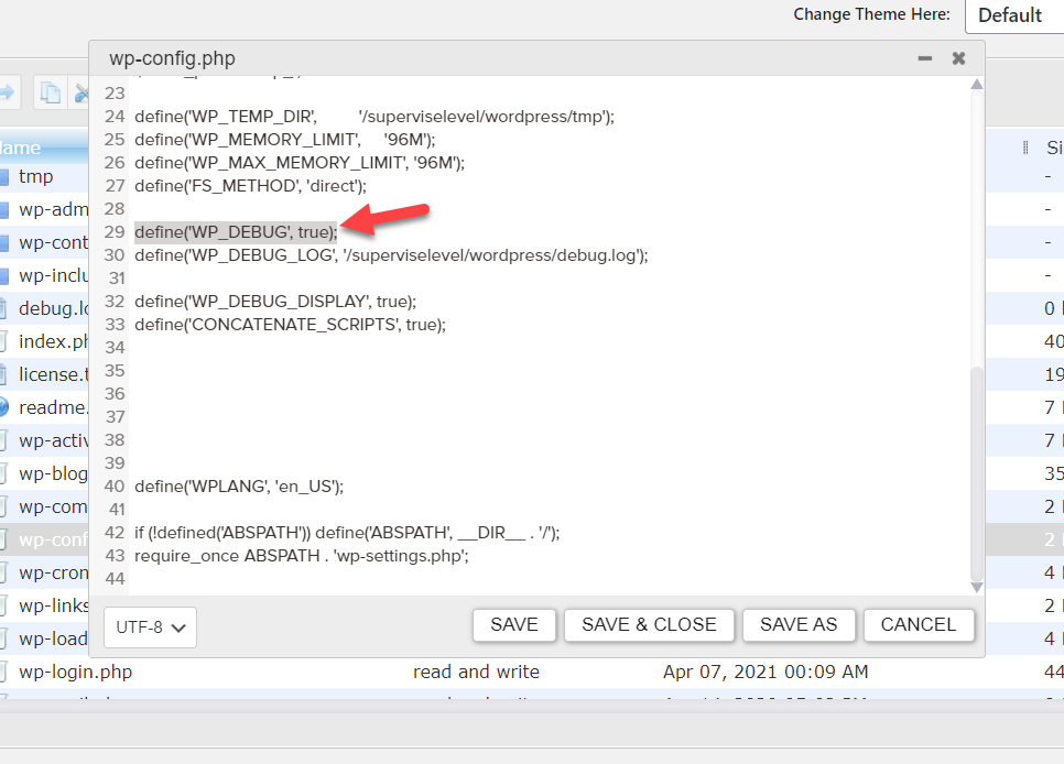 เปลี่ยนข้อความแสดงข้อผิดพลาดในการชำระเงิน woocommerce - wp debug line