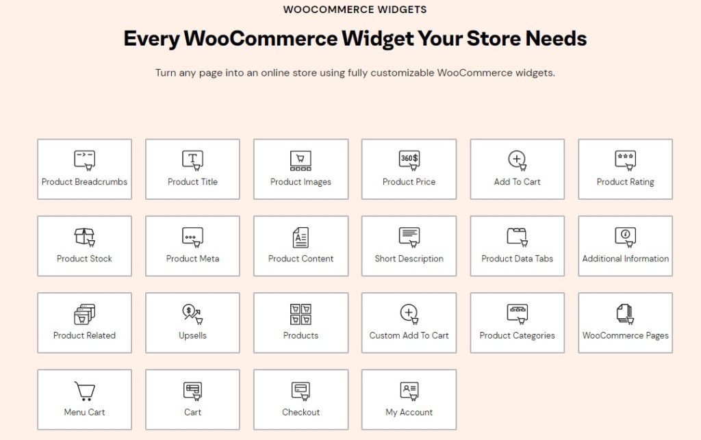 Elementor WooCommerce 块