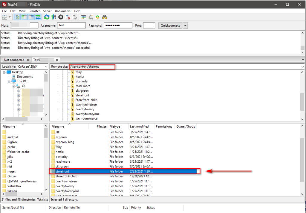 добавить пользовательский код в woocommerce — filezilla wp