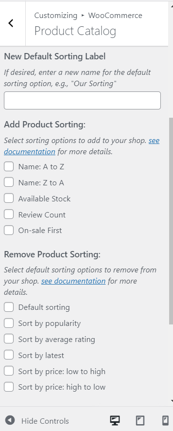 sortir produk woocommerce - sortir tambahan