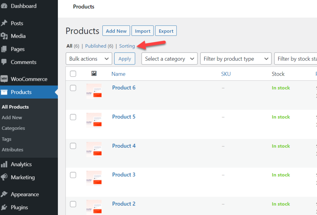 sortir produk woocommerce - sortir woocommerce