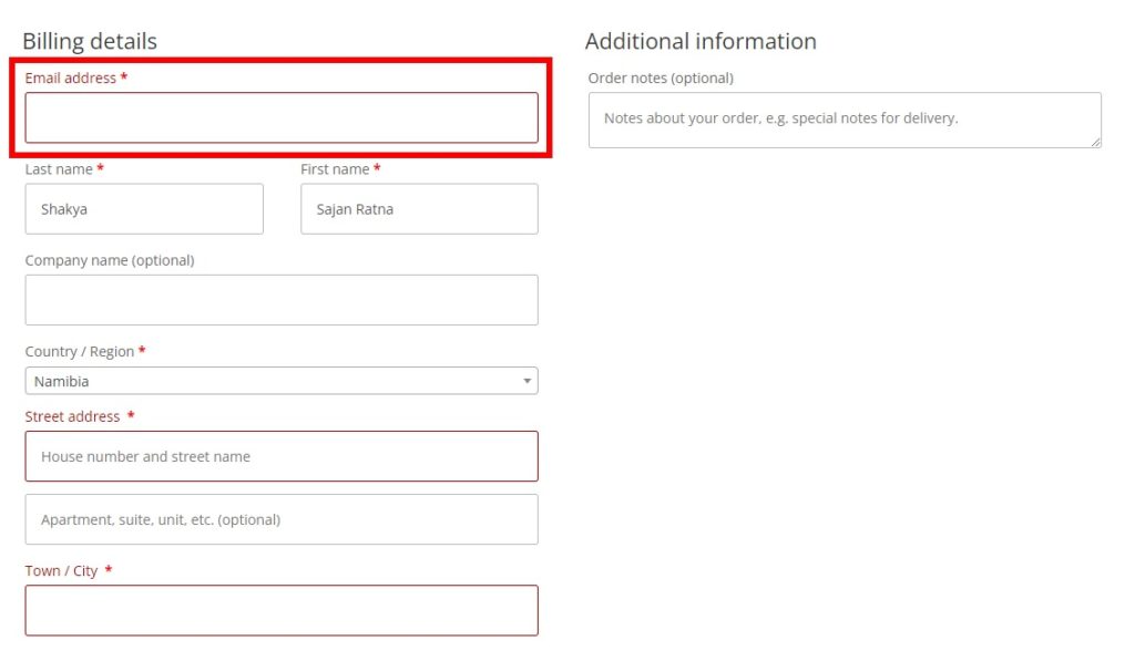 计费电子邮件重新排序 woocommerce 结帐字段