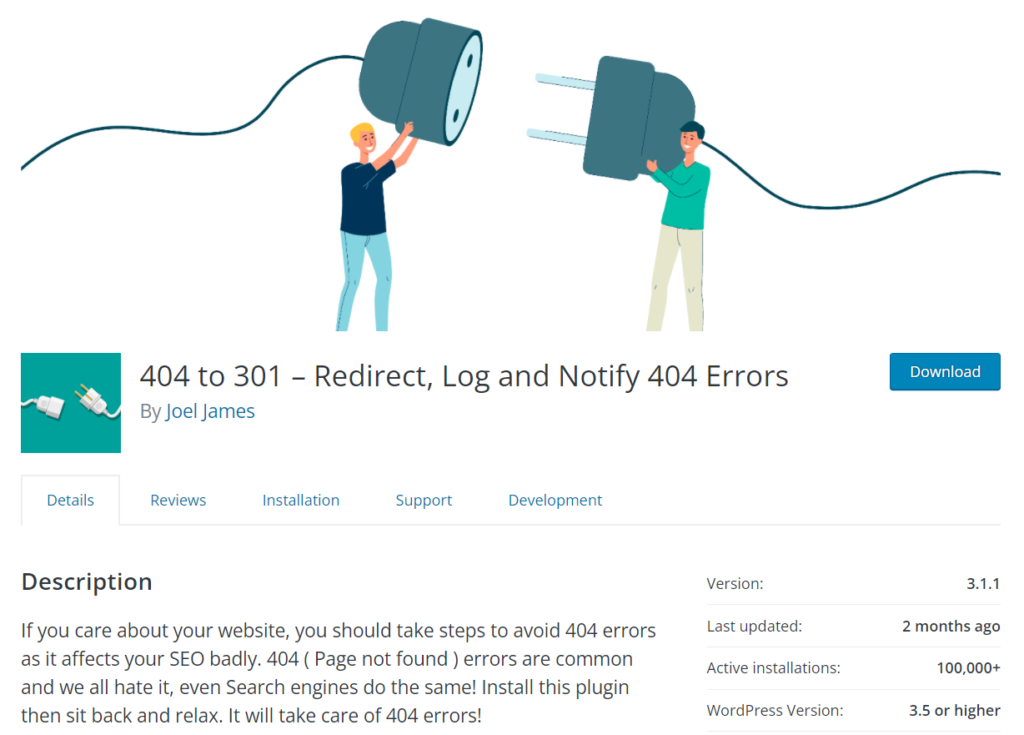 Da 404 a 301 – Reindirizza, registra e notifica 404 errori