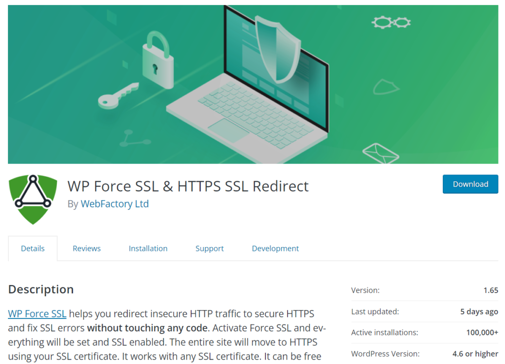 plugin per reindirizzare una pagina WordPress - wp force ssl