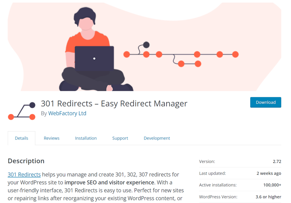 plugin per reindirizzare una pagina WordPress - reindirizzamenti 301