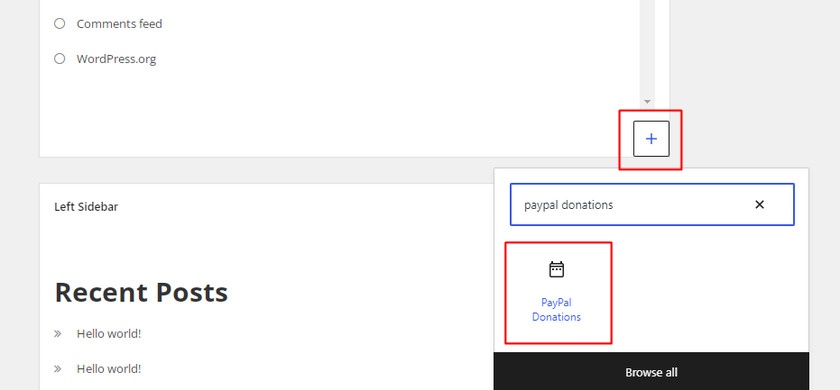 kenar çubuğunda add-paypal-bağış-düğmesi woocommerce'da bağışları kabul et