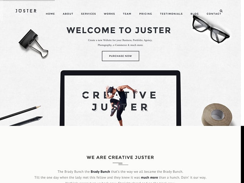 juster-minimal-one-page-主題