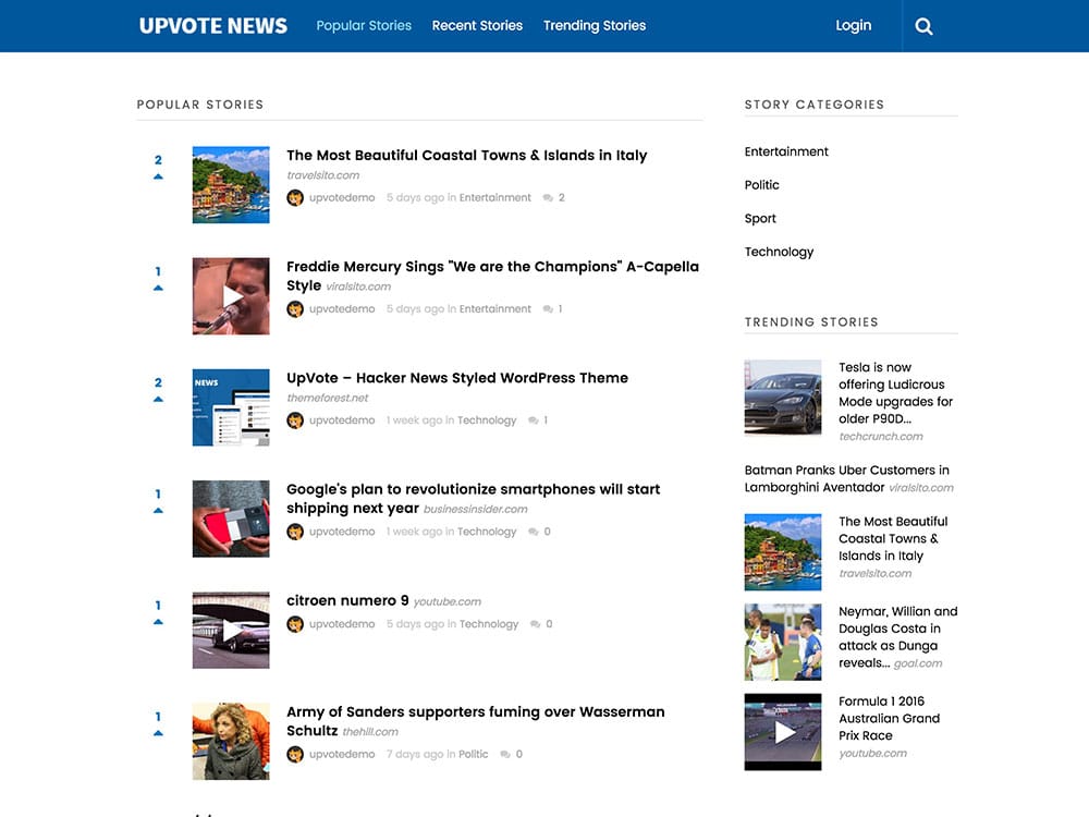 upvote-thème-wordpress