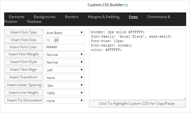 Creator CSS personalizat