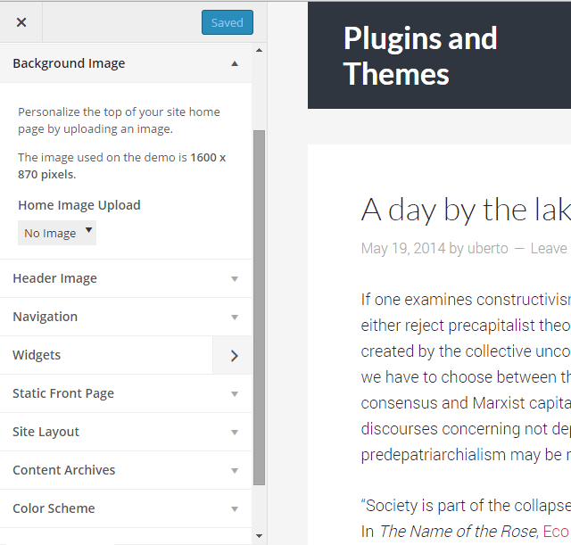 Personalizzatore del tema Genesis