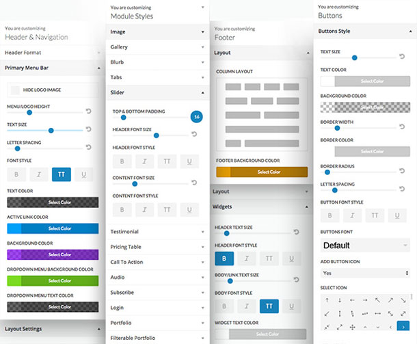 Divi Özelleştirici Genel Ayarları
