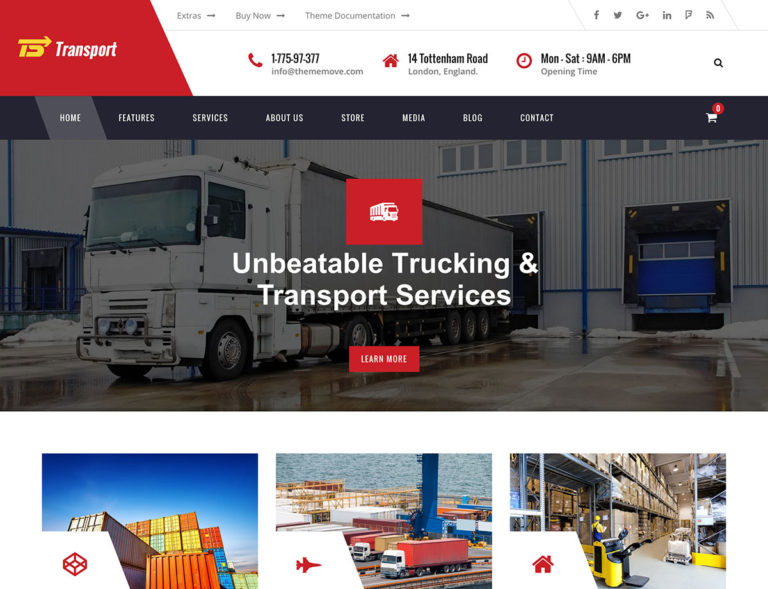transport-thème wordpress