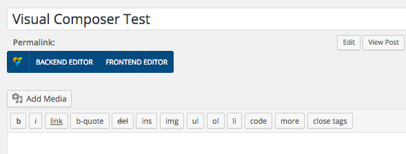 Boutons de l'éditeur Visual Composer