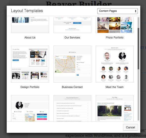 Modèles de contenu Beaver Builder