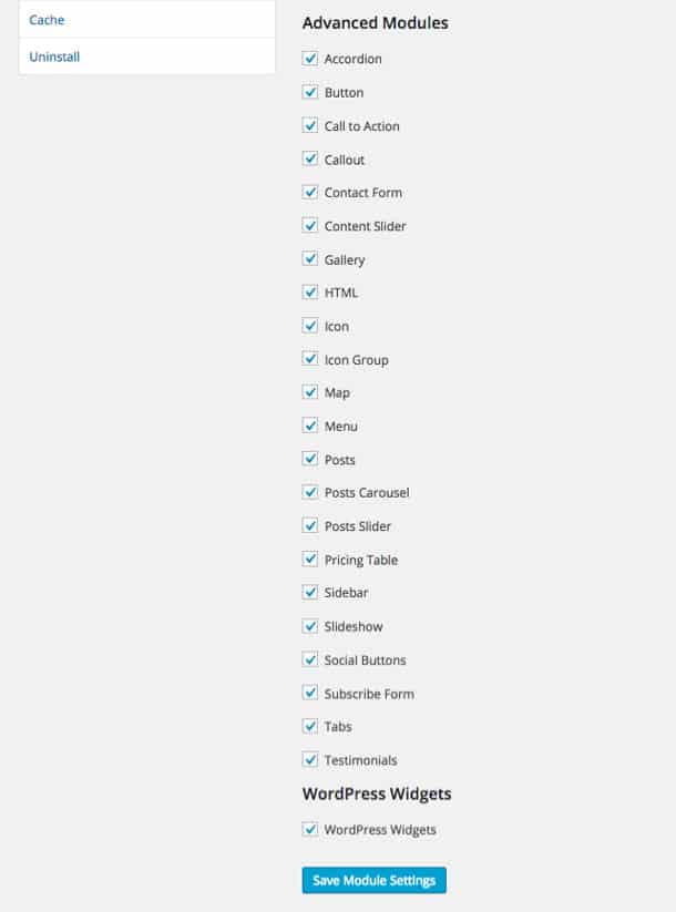 Paramètres du module Beaver Builder