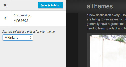 Thèmes prédéfinis