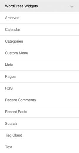Widgets WordPress du constructeur de castors