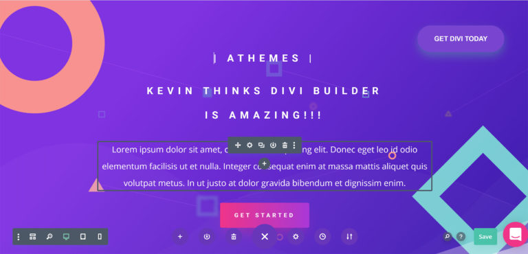 Divi Builder 的一個例子