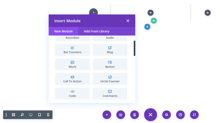 在 Divi 中插入模塊