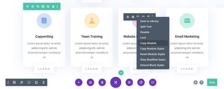 Visual Builder 中的複制模塊