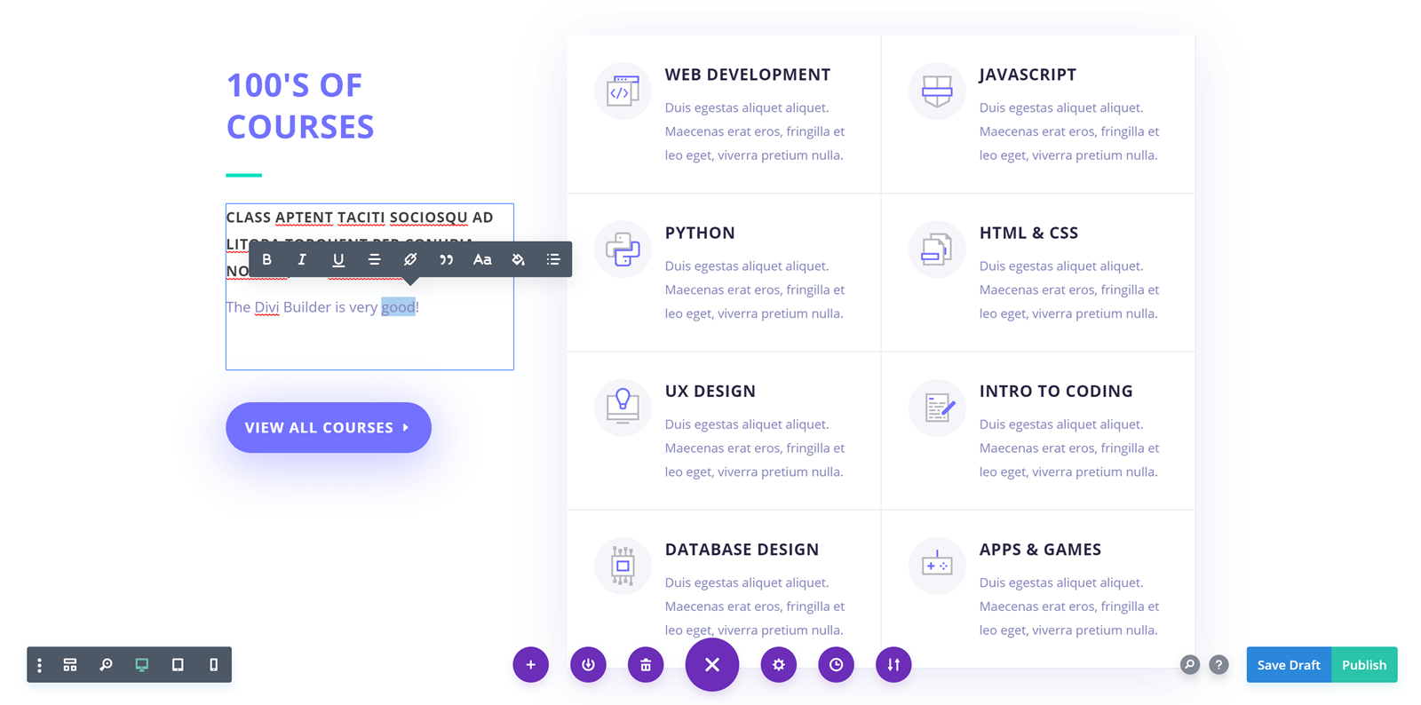 Divi Builder 文本編輯