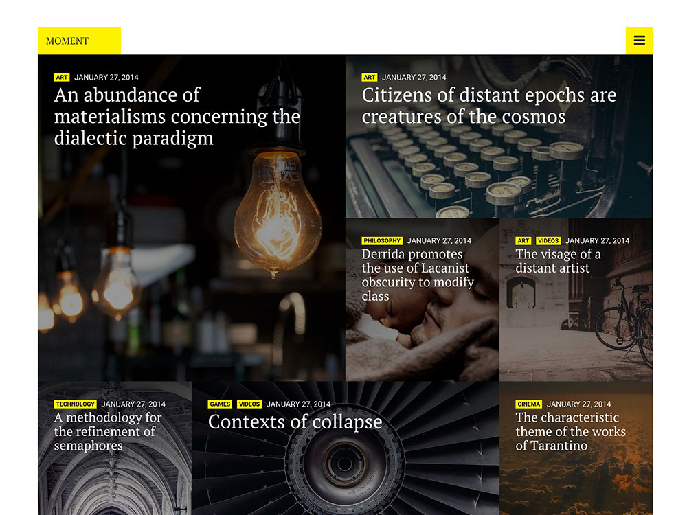 ブログ作成者のための瞬間ワードプレスのテーマ