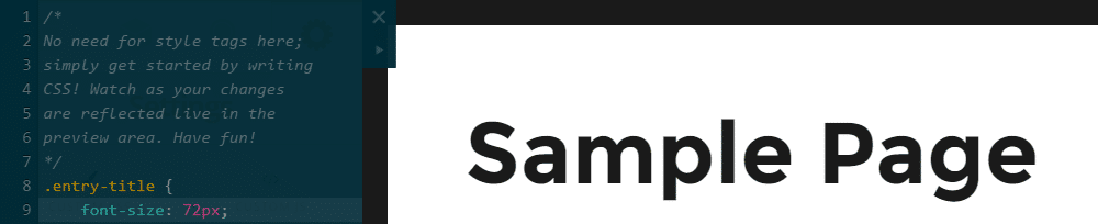 Ulasan Plugin Cornerstone, Pengeditan CSS Langsung