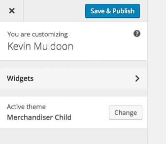 Konfigurator motywów WordPress z motywem potomnym