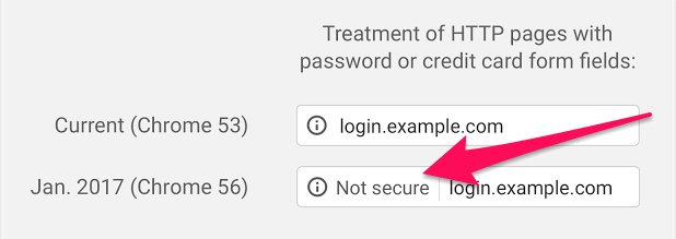 谷歌瀏覽器的非安全警告
