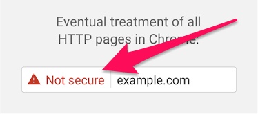 非安全警告由 google-chrome-later-on