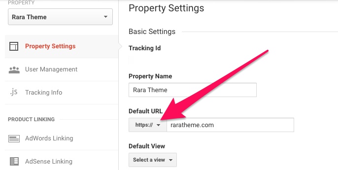 谷歌分析設置網站網址