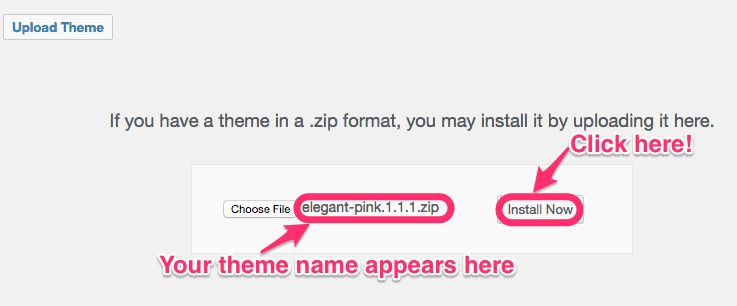 installer le thème depuis l'ordinateur sur wordpress