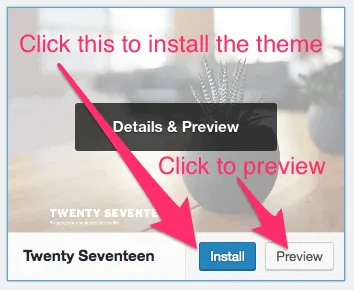 installer le thème du serveur sur wordpress