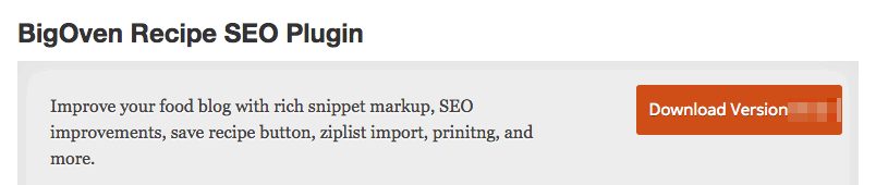 Plugin seo BigOven Recipe pour blog culinaire