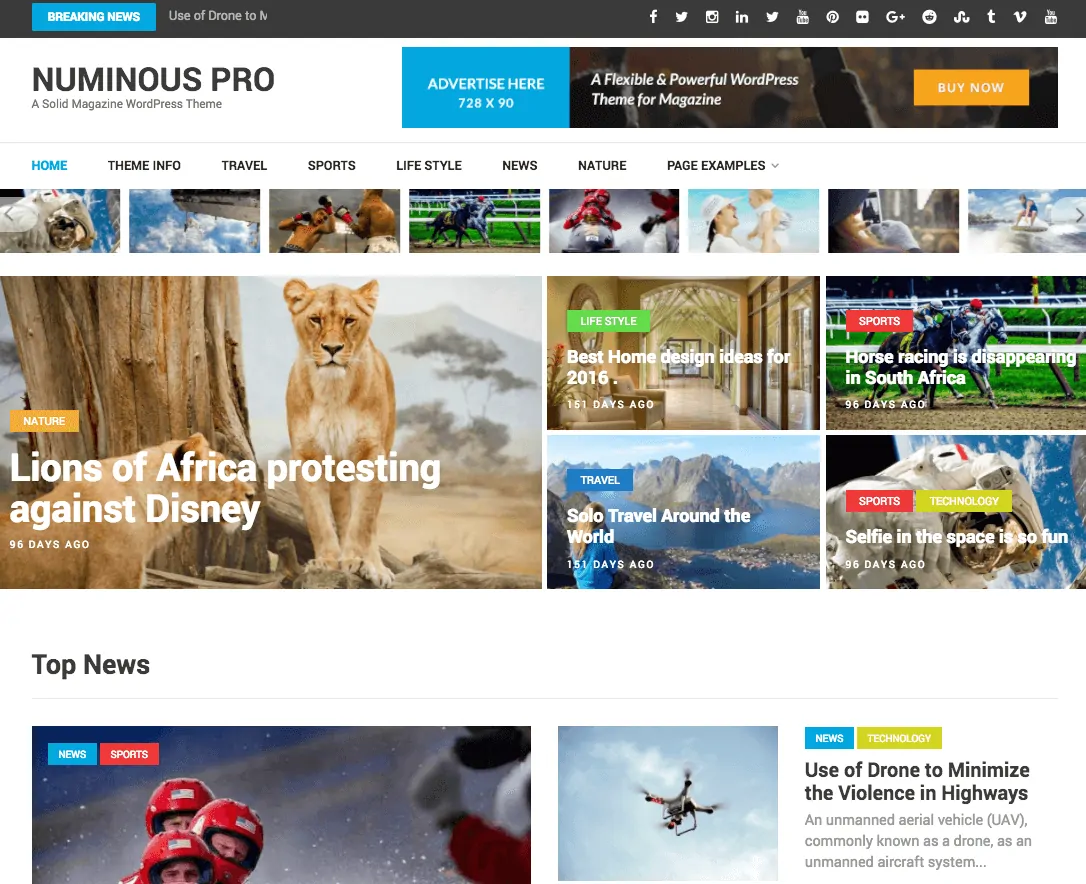 Thème wordpress pro Numinous Pro