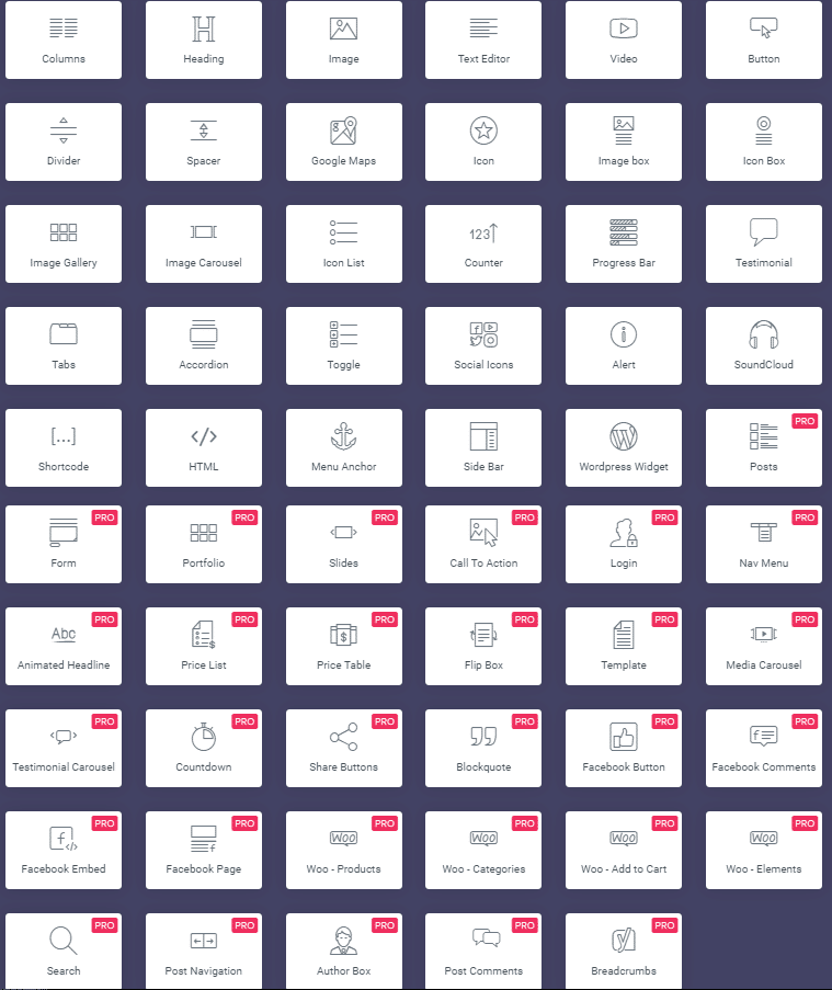 elementorウィジェット