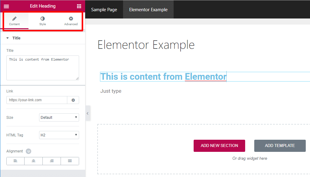elementorスタイリング