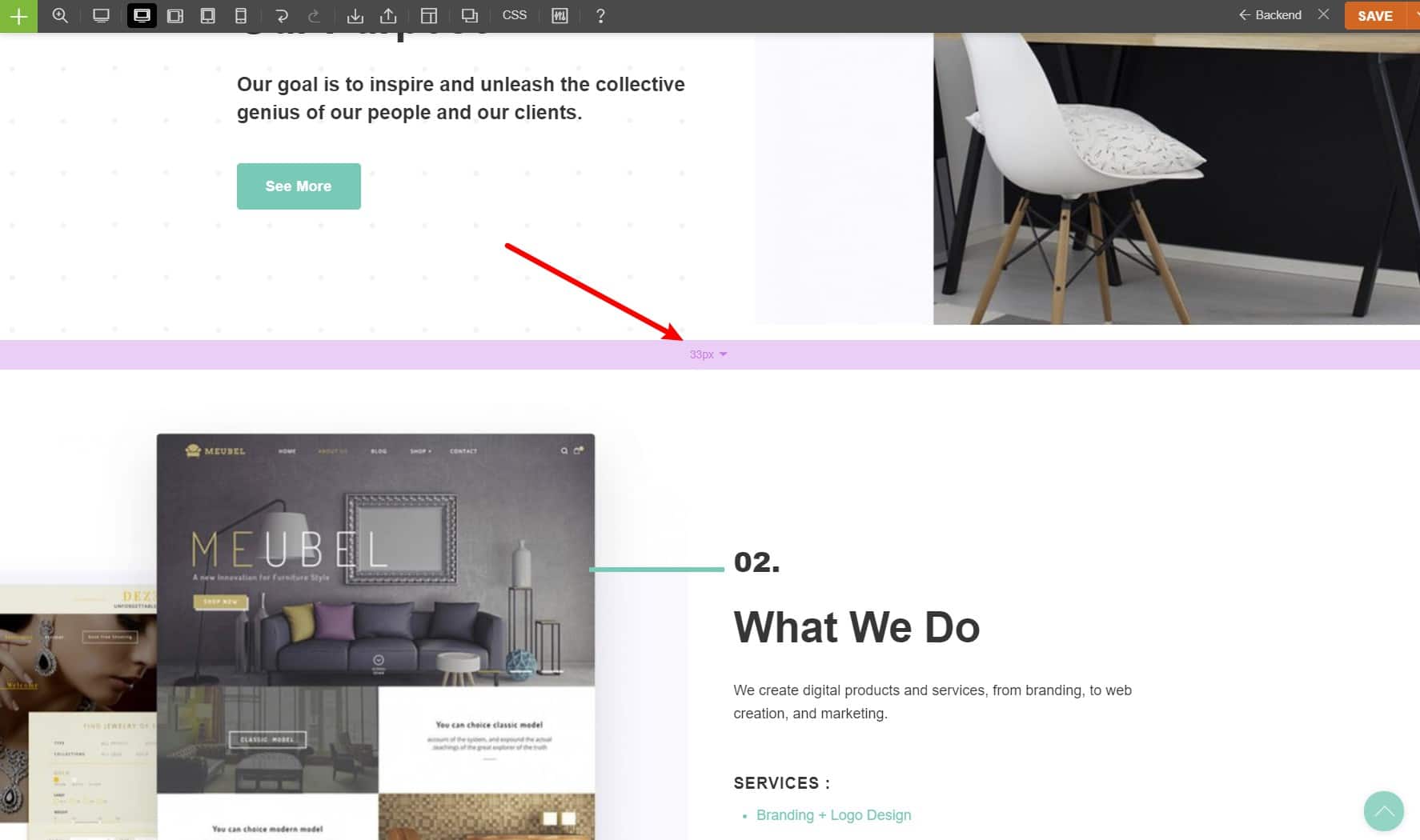 マージンをThemify