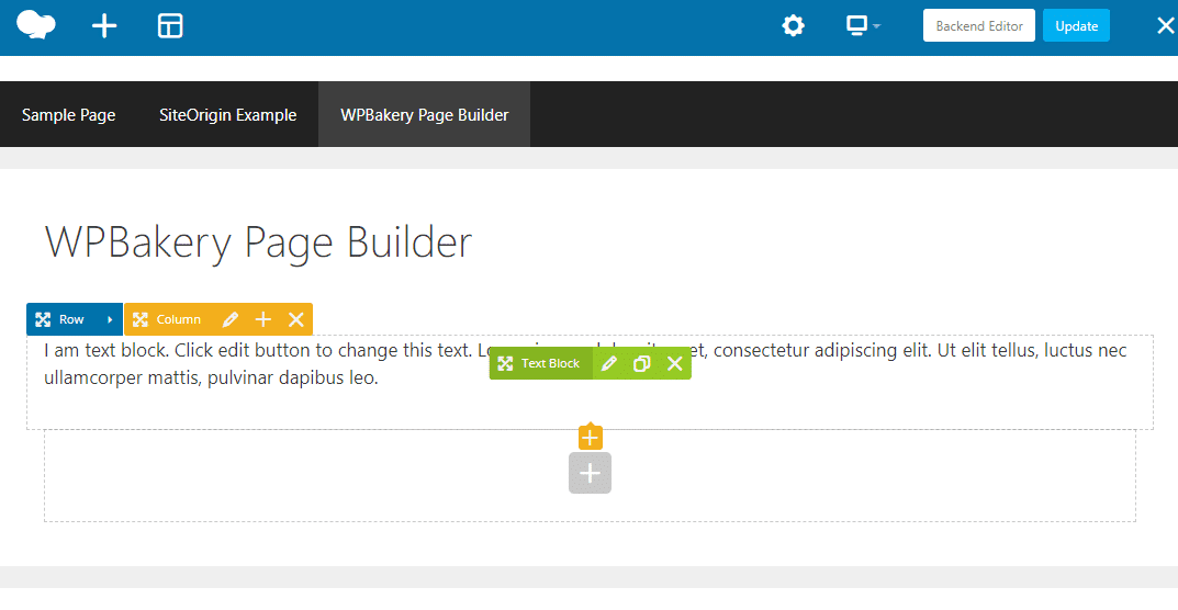 wpbakeryフロントエンドインターフェイス