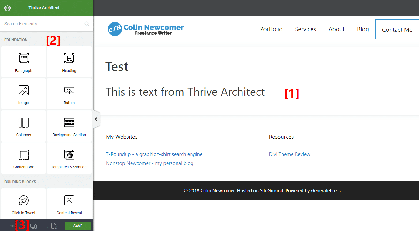 ThriveArchitectインターフェース