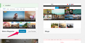 激活 WordPress 主題