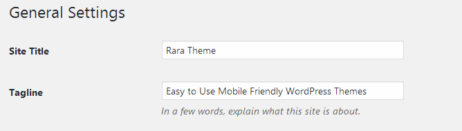 常規設置 WordPress