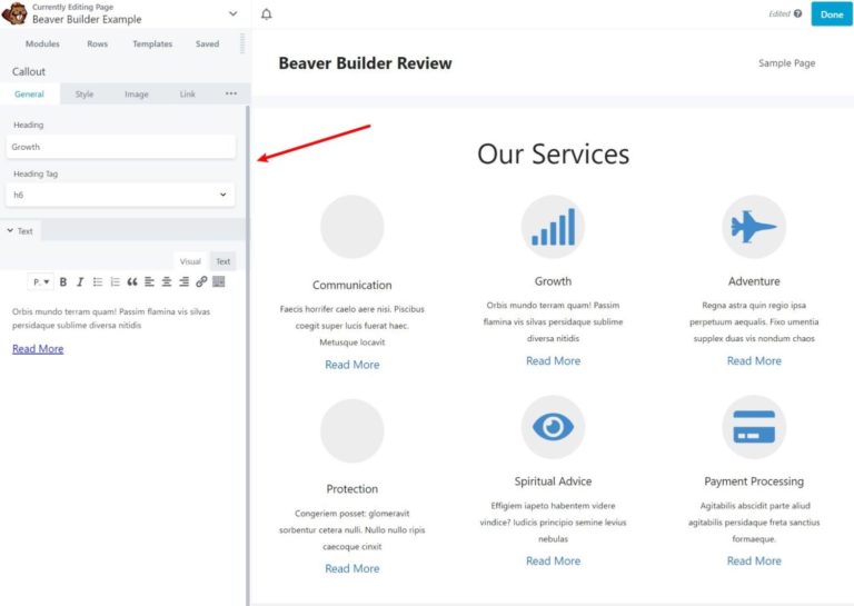 Kenar çubuğundaki ayarlar