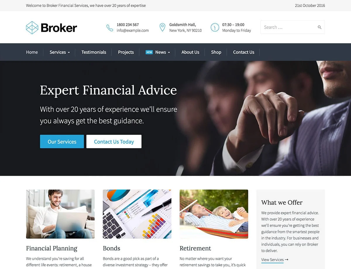 broker-finanţare-temă-wordpress