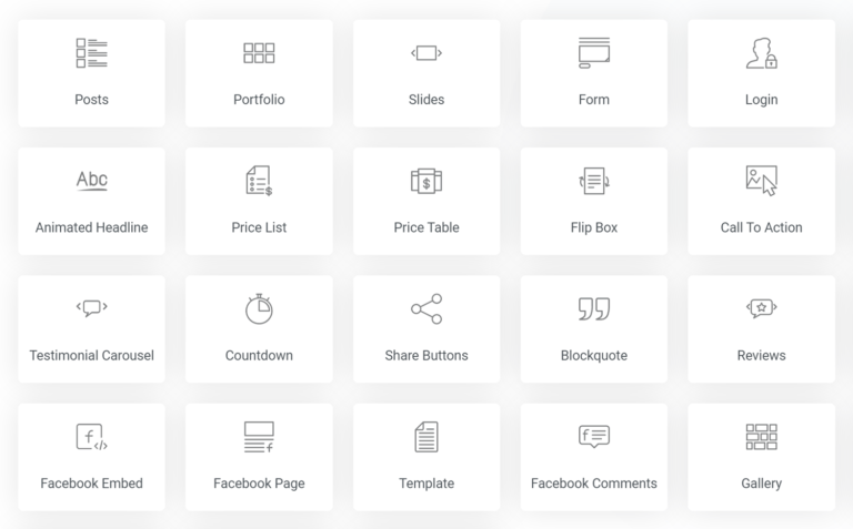 Elementor Pro widget'ları