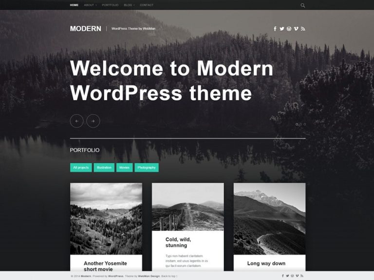 temă wordpress modernă