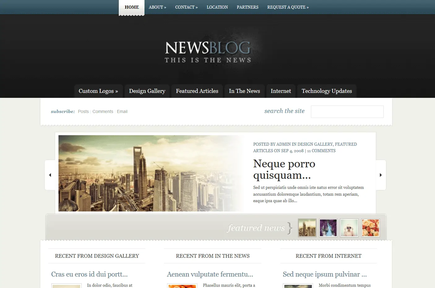 eNews dergisi WordPress teması