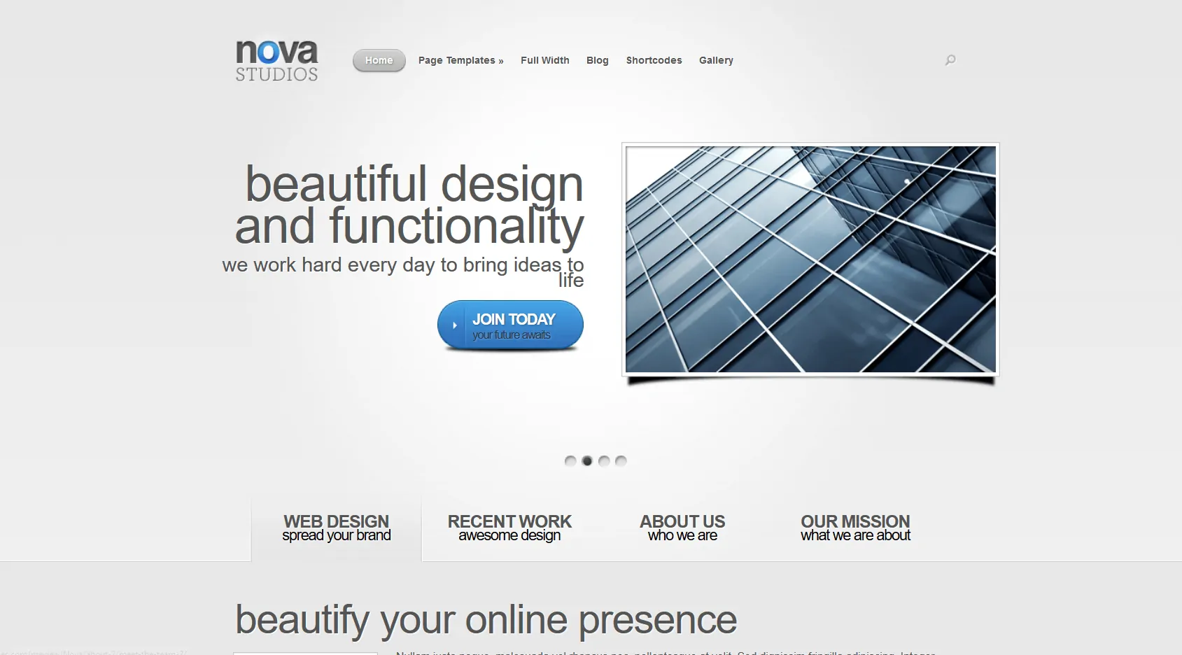 Motyw WordPress Nova biznes