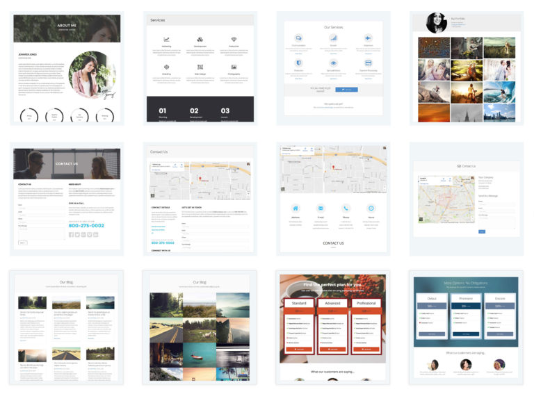 Plantillas de página de contenido